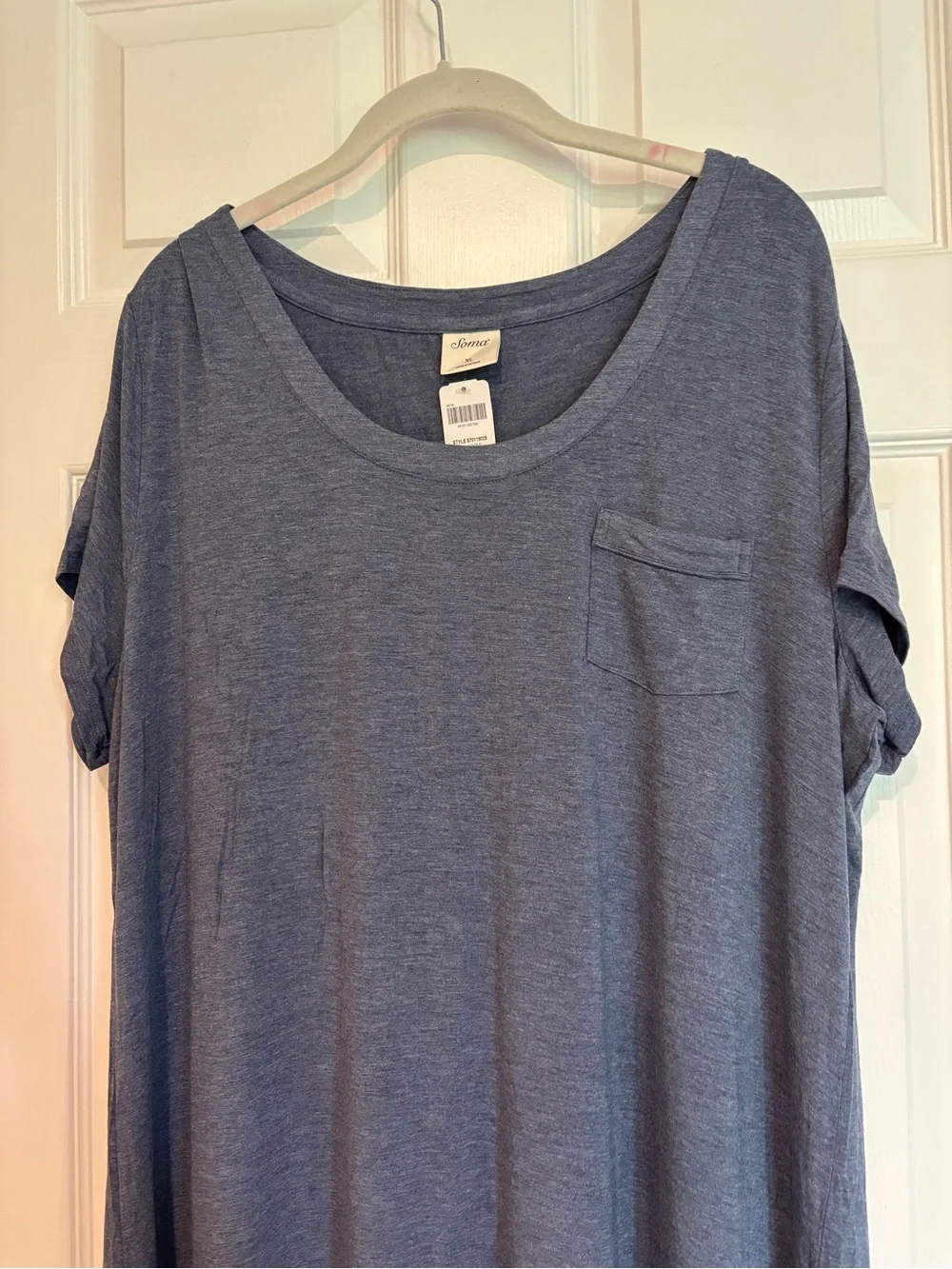 Soma Cool Nights XL Sleepshirt Heather Shadow Blue NWT Long